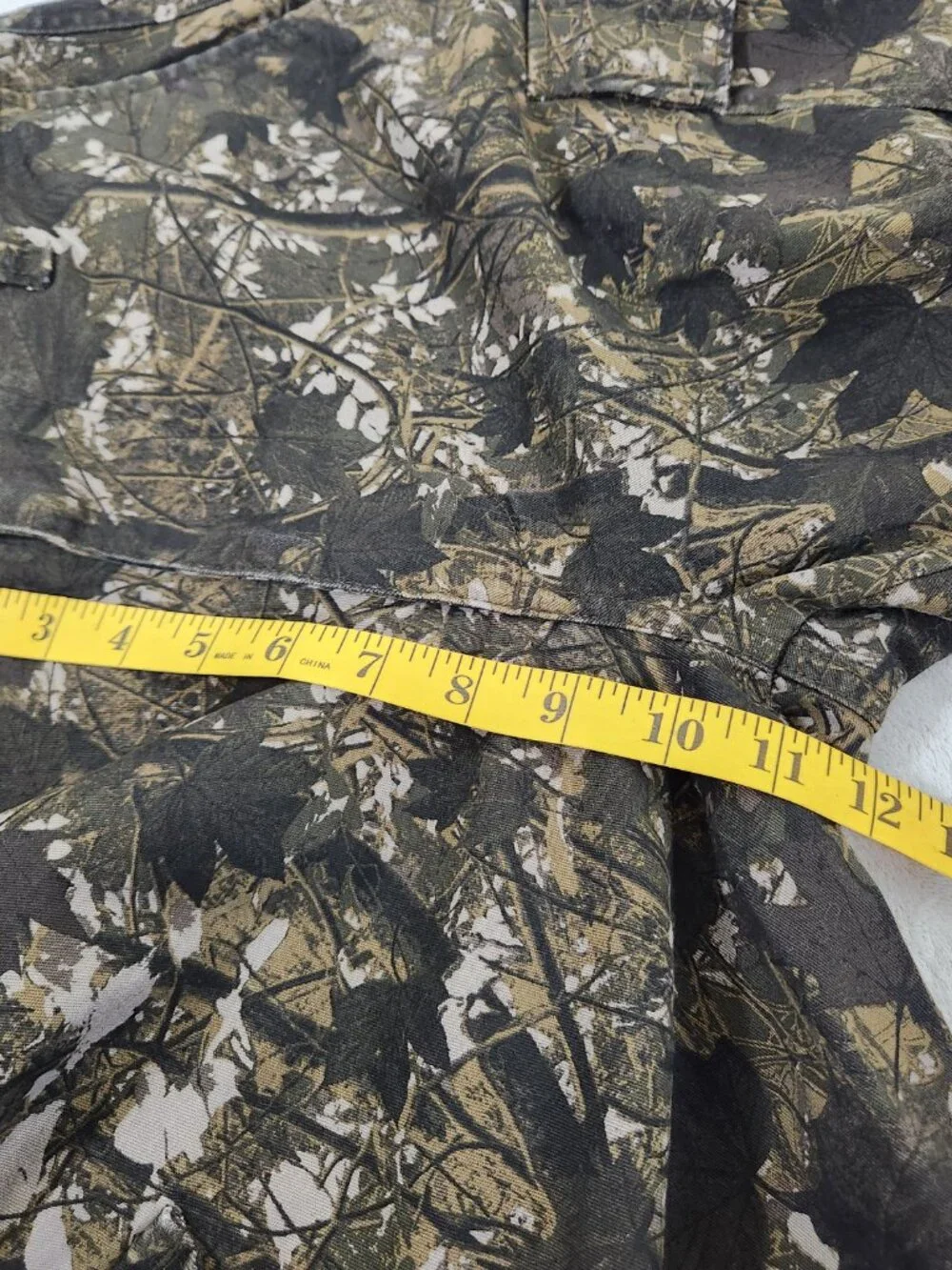 Old Navy Men Cargo Shorts 32 Camo Lived-In Straight Built-In Flex Photoreal Tree